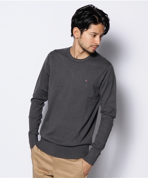 TOMMY HILFIGER(トミーヒルフィガー)の「TAMBER CREW NECK SWEATER (ニット/セーター・メンズ・ホワイト/ブラック/オリーブ/ピンク/レッド・SMALL/MEDIUM/LARGE)」の3枚目の写真