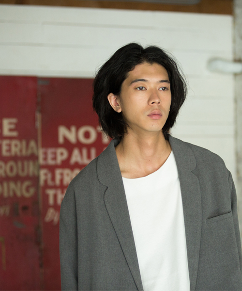 rehacer（レアセル）の「rehacer : Like Cardigan Tailored Jacket（テーラードジャケット・メンズ・ブラック/グレー・SMALL/LARGE/MEDIUM）」の3枚目の写真