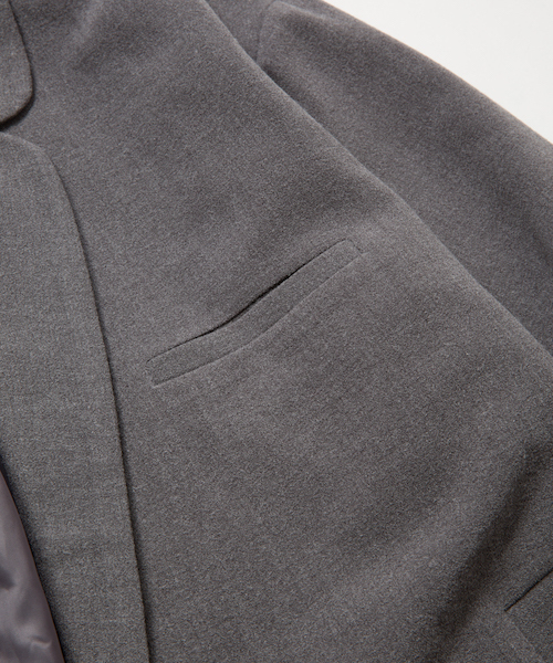 rehacer（レアセル）の「rehacer : Like Cardigan Tailored Jacket（テーラードジャケット・メンズ・ブラック/グレー・SMALL/LARGE/MEDIUM）」の12枚目の写真