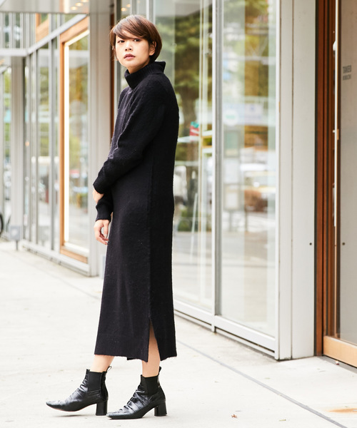 Ciaopanic チャオパニック の スパン混タートルニットワンピース ワンピース Wear