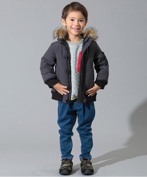 BREEZE（ブリーズ）の「中綿ジャンパー（その他アウター・キッズ・ベージュ/ネイビー/チャコール・100/110/120/130/140/80/90）」の5枚目の写真