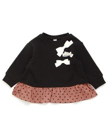 apres les cours | 布帛切替リボントレーナー_裏シャギー(スウェット)