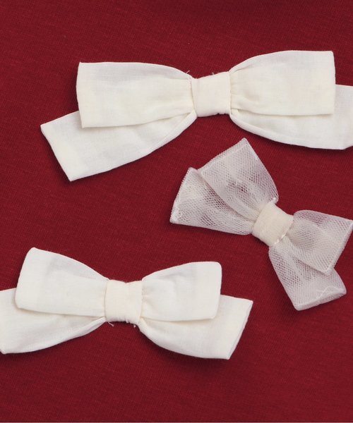 apres les cours（アプレレクール）の「布帛切替リボントレーナー_裏シャギー（スウェット・キッズ・ブラック/アイボリー/レッド・100/110/120/130/140/80/90）」の12枚目の写真