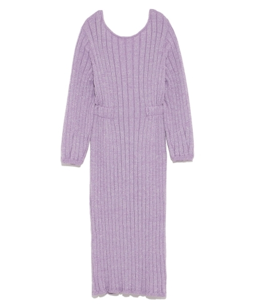 Snidel スナイデル の バックカシュクールラメニットワンピース ワンピース Wear