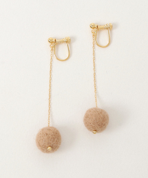 rinto（リント）の「【Lanterna/ランテルナ】Felt Ball Threader Earrings（イヤリング）」