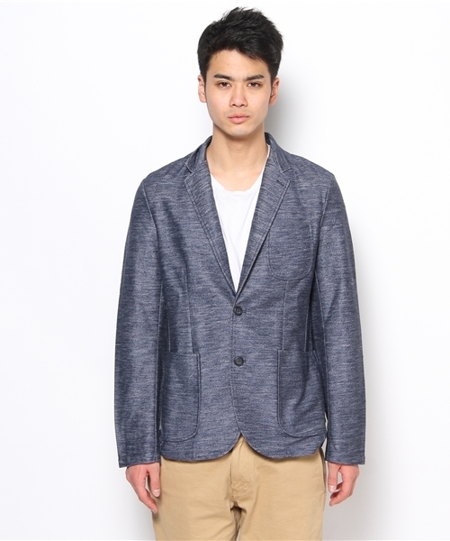 MEN'S BIGI（メンズビギ）の「カルゼ素材/ウォッシャブルジャケット（テーラードジャケット・メンズ・ネイビー・SMALL/MEDIUM/LARGE/LL）」の2枚目の写真