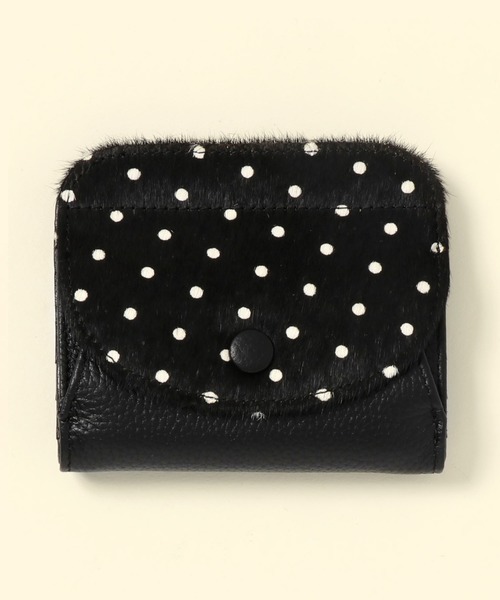 florist(フローリスト)の「【牛革】柄フラップドットボタンウォレット(財布)」|ブラック系その他3