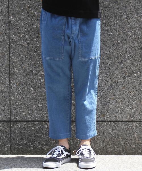 coen（コーエン）の「ベイカーデニムワイドアンクルイージーパンツ（デニムパンツ・メンズ・コバルトブルー・LARGE/MEDIUM/X-LARGE/SMALL）」の8枚目の写真