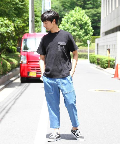 coen（コーエン）の「ベイカーデニムワイドアンクルイージーパンツ（デニムパンツ・メンズ・コバルトブルー・LARGE/MEDIUM/X-LARGE/SMALL）」の12枚目の写真