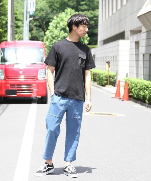 coen（コーエン）の「ベイカーデニムワイドアンクルイージーパンツ（デニムパンツ・メンズ・コバルトブルー・LARGE/MEDIUM/X-LARGE/SMALL）」の11枚目の写真