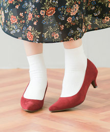 5cmヒールxポインテッドトゥ 極上のふわふわ美パンプス