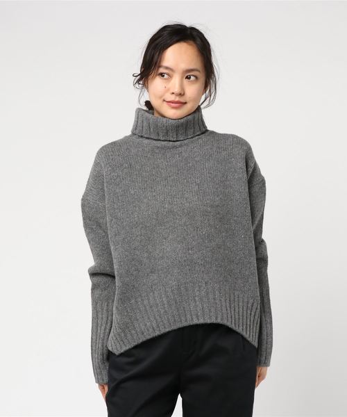 ESTNATION - エストネーション　ウールカシミヤタートルネックニット　グレー ESTNATION（エストネーション）の「ESTNATION / ウールカシミヤ