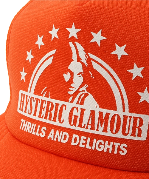 HYSTERIC GLAMOUR（ヒステリックグラマー）の「STAR FRAME WOMAN pt メッシュキャップ（キャップ・メンズ・ホワイト/オレンジ/ブラウン/ブラック・FREE）」の8枚目の写真