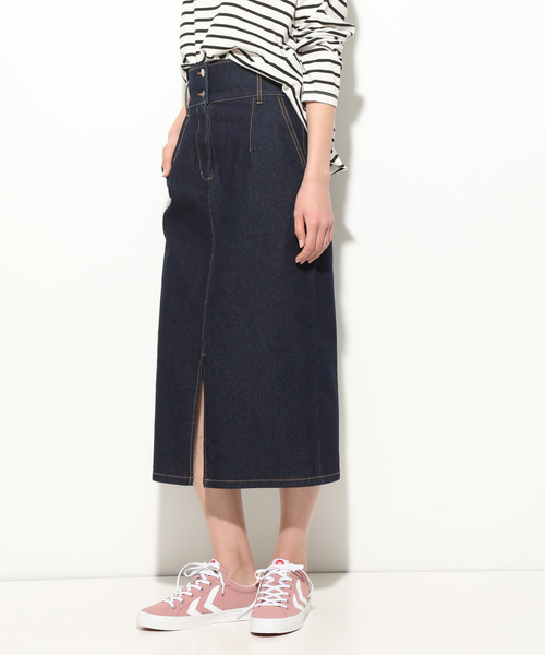 VIS（ビス）の「デニムハイウエストタイトスカート（デニムスカート・レディース・ブルー系その他4/ブルー・FREE）」の2枚目の写真