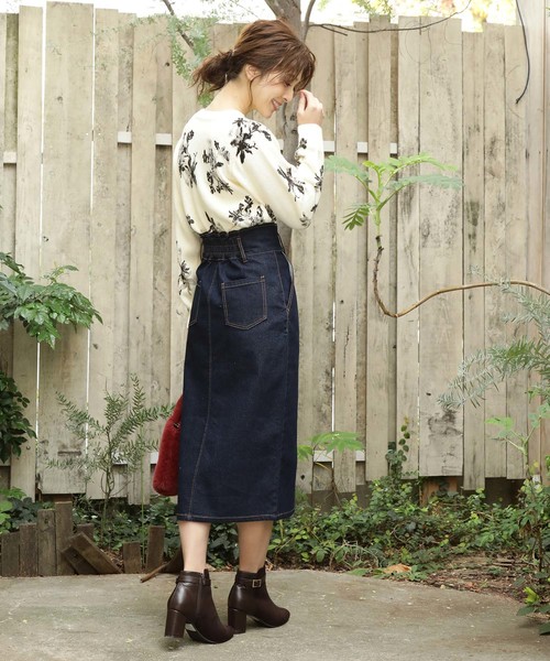 VIS（ビス）の「デニムハイウエストタイトスカート（デニムスカート・レディース・ブルー系その他4/ブルー・FREE）」の10枚目の写真