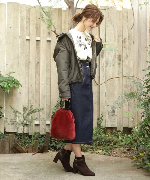 VIS（ビス）の「デニムハイウエストタイトスカート（デニムスカート・レディース・ブルー系その他4/ブルー・FREE）」の4枚目の写真