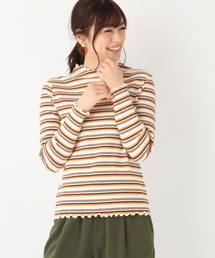 GLOBAL WORK | メローリブボトルネック長袖/828366(Tシャツ/カットソー)