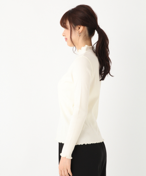 GLOBAL WORK（グローバルワーク）の「メローリブボトルネック長袖/828366（Tシャツ/カットソー・レディース・ブラック/その他/ブラウン/ベージュ系その他3/ホワイト・MEDIUM/LARGE）」の10枚目の写真