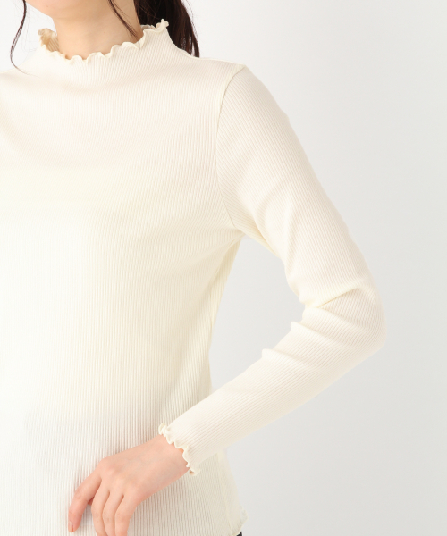 GLOBAL WORK（グローバルワーク）の「メローリブボトルネック長袖/828366（Tシャツ/カットソー・レディース・ブラック/その他/ブラウン/ベージュ系その他3/ホワイト・MEDIUM/LARGE）」の17枚目の写真