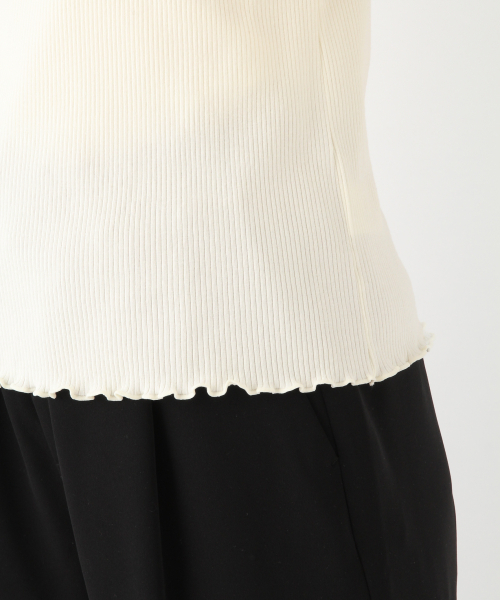 GLOBAL WORK（グローバルワーク）の「メローリブボトルネック長袖/828366（Tシャツ/カットソー・レディース・ブラック/その他/ブラウン/ベージュ系その他3/ホワイト・MEDIUM/LARGE）」の19枚目の写真