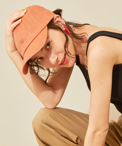 BEAUTY&YOUTH UNITED ARROWS（ビューティーアンドユースユナイテッドアローズ）の「BY リネンキャップ ◆（キャップ・レディース・ブラック/ダークブラウン/ナチュラル/オレンジ系その他/ライトブルー・FREE）」の12枚目の写真