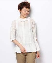 BEAMS BOY | BEAMS BOY / レース裾切替 7分袖ブラウス(シャツ/ブラウス)