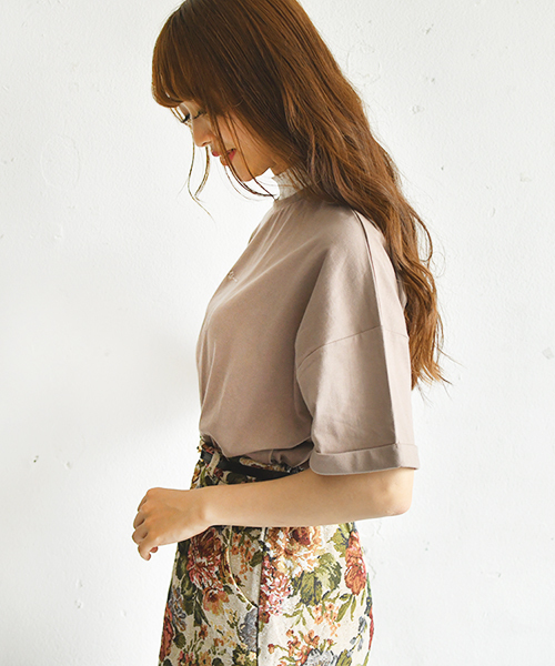 PairPair（ペアペア）の「フリルレース付チビロゴＴシャツ(レディース)（Tシャツ/カットソー・レディース・アイボリー/モカ/ラベンダー・FREE）」の13枚目の写真