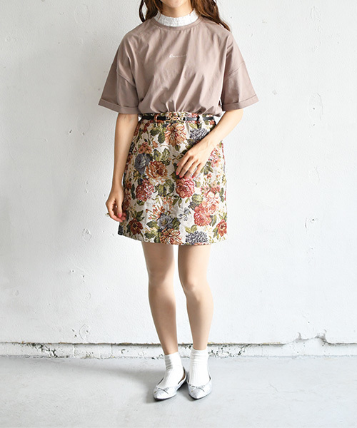 PairPair（ペアペア）の「フリルレース付チビロゴＴシャツ(レディース)（Tシャツ/カットソー・レディース・アイボリー/モカ/ラベンダー・FREE）」の15枚目の写真