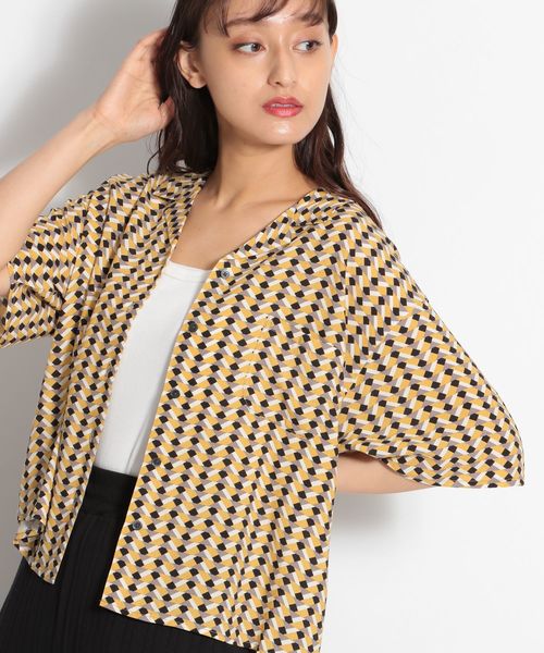 niko and...（ニコアンド）の「イージーケア開襟シャツ（シャツ/ブラウス・レディース・ネイビー/イエロー/グリーン/チャコール・MEDIUM/LARGE）」の4枚目の写真