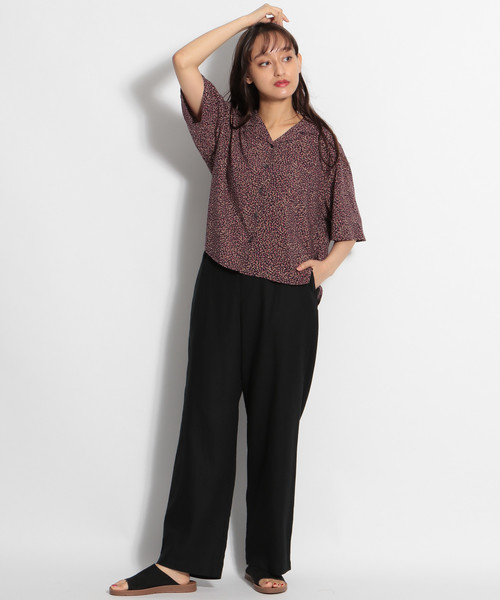 niko and...（ニコアンド）の「イージーケア開襟シャツ（シャツ/ブラウス・レディース・ネイビー/イエロー/グリーン/チャコール・MEDIUM/LARGE）」の7枚目の写真