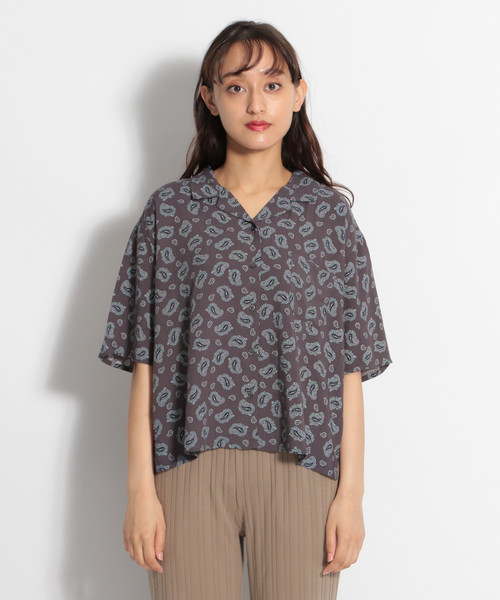 niko and...（ニコアンド）の「イージーケア開襟シャツ（シャツ/ブラウス・レディース・ネイビー/イエロー/グリーン/チャコール・MEDIUM/LARGE）」の9枚目の写真