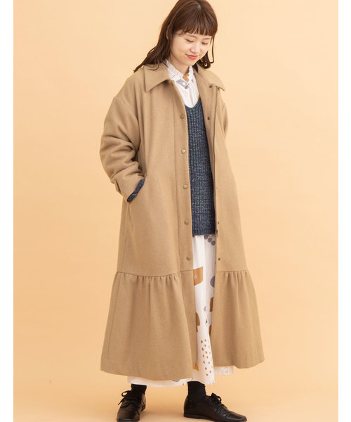 POU DOU DOU（プードゥドゥ）の「ライトメルトン切替フレアコート  