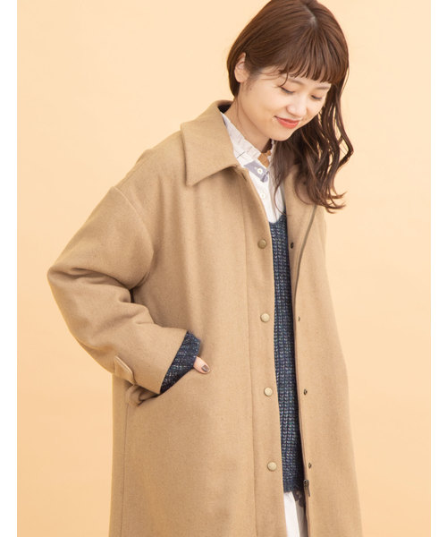 POU DOU DOU（プードゥドゥ）の「ライトメルトン切替フレアコート  