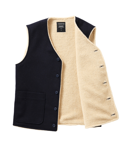MACKDADDY(マックダディー)の「WOOL BOA VEST(その他アウター・メンズ・トップグレー/オリーブ/ネイビー・LARGE/MEDIUM/X-LARGE)」の6枚目の写真