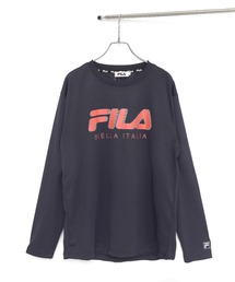 FILA/フィラ 吸汗速乾 ワンポイント ブランド ロゴ クルーネック 長袖 Tシャツ ロンT