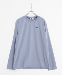 FILA/フィラ 吸汗速乾 ワンポイント ブランド ロゴ クルーネック 長袖 Tシャツ ロンT