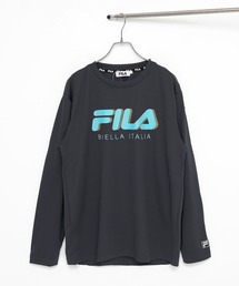 FILA/フィラ 吸汗速乾 ワンポイント ブランド ロゴ クルーネック 長袖 Tシャツ ロンT