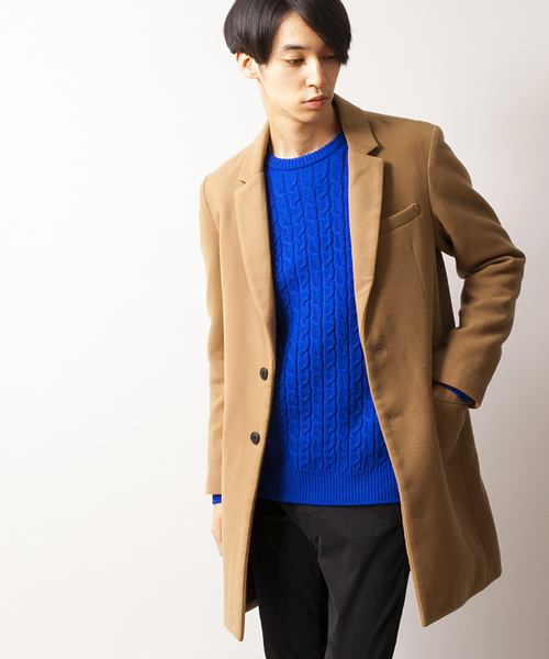 WEGO（ウィゴー）の「WEGO/チェスターコート（チェスターコート・メンズ・キャメル/その他2/ダークグレー/グレー/ネイビー/その他1/ブラック・LARGE/MEDIUM）」の6枚目の写真