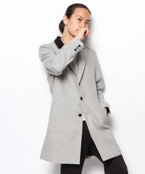 WEGO（ウィゴー）の「WEGO/チェスターコート（チェスターコート・メンズ・キャメル/その他2/ダークグレー/グレー/ネイビー/その他1/ブラック・LARGE/MEDIUM）」の3枚目の写真