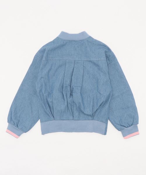 AIMABLE(エマーブル)の「ライトジャケット(ブルゾン・キッズ・ベージュ/サックスブルー・120/130/140/150/160/100/110)」の3枚目の写真