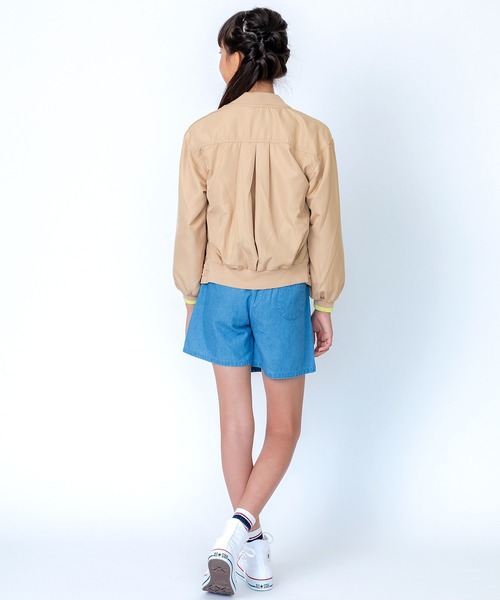 AIMABLE(エマーブル)の「ライトジャケット(ブルゾン・キッズ・ベージュ/サックスブルー・120/130/140/150/160/100/110)」の8枚目の写真