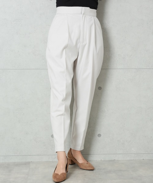 n'ee-ne(ネーネ)の「ツイル起毛テーパードパンツ(その他パンツ・レディース・ブラック/ベージュ/ミント/ピンク/ライトグレー・FREE)」の3枚目の写真