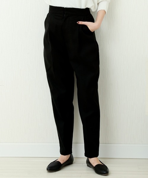 n'ee-ne(ネーネ)の「ツイル起毛テーパードパンツ(その他パンツ・レディース・ブラック/ベージュ/ミント/ピンク/ライトグレー・FREE)」の2枚目の写真