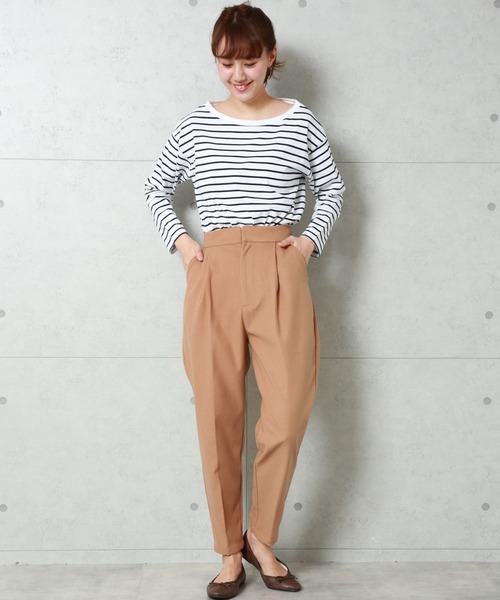 n'ee-ne(ネーネ)の「ツイル起毛テーパードパンツ(その他パンツ・レディース・ブラック/ベージュ/ミント/ピンク/ライトグレー・FREE)」の11枚目の写真