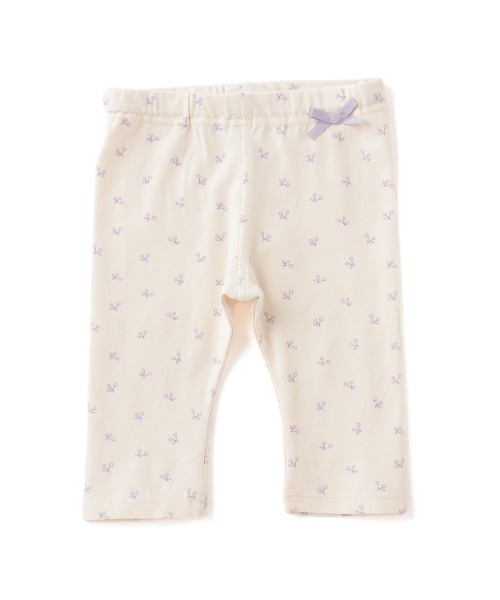 petit main(プティマイン)の「リボンつき7分丈レギンス(レギンス/スパッツ・キッズ・トップグレー/ブラック/ピンク/グレー/ラベンダー・100cm/130cm/90cm/110cm/120cm/80cm)」の4枚目の写真