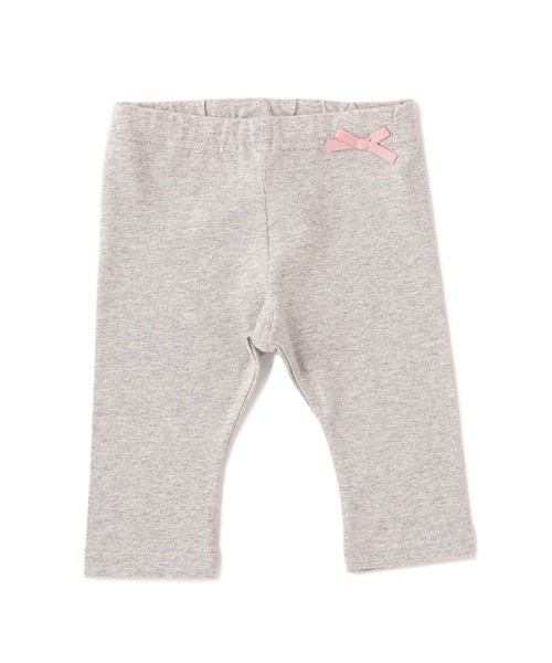 petit main(プティマイン)の「リボンつき7分丈レギンス(レギンス/スパッツ・キッズ・トップグレー/ブラック/ピンク/グレー/ラベンダー・100cm/130cm/90cm/110cm/120cm/80cm)」の3枚目の写真