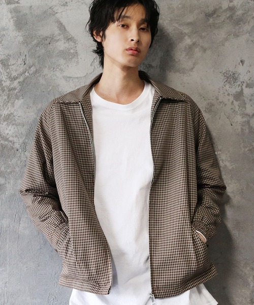 ASTRONOMY（アストロノミー）の「スウィングトップ スイングトップ ジップアップ ジャケット ブルゾン コットンツイル/TR/デニム/チェック/ヒッコリー（ブルゾン・メンズ・ブラック/ベージュ/ブラウン/ネイビー/ブラック系その他/グレー系その他/カーキ/ブルー/ブラウン系その他/ブラウン系その他2/ベージュ系その他/ベージュ系その他2/ブルー系その他/ストライプ・S/M/L/XL）」の9枚目の写真