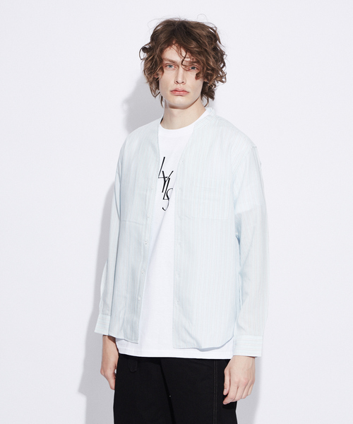 【セール】Vネック ストライプ シャツ（シャツ/ブラウス）｜ABAHOUSE（アバハウス）