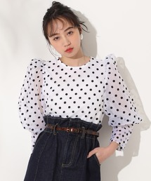 one after another NICE CLAUP | ドットシアーブラウス(シャツ/ブラウス)
