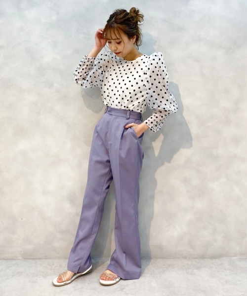 one after another NICE CLAUP（ワンアフターアナザーナイスクラップ）の「ドットシアーブラウス（シャツ/ブラウス・レディース・ホワイト系その他/オフホワイト/ブラック・FREE）」の15枚目の写真